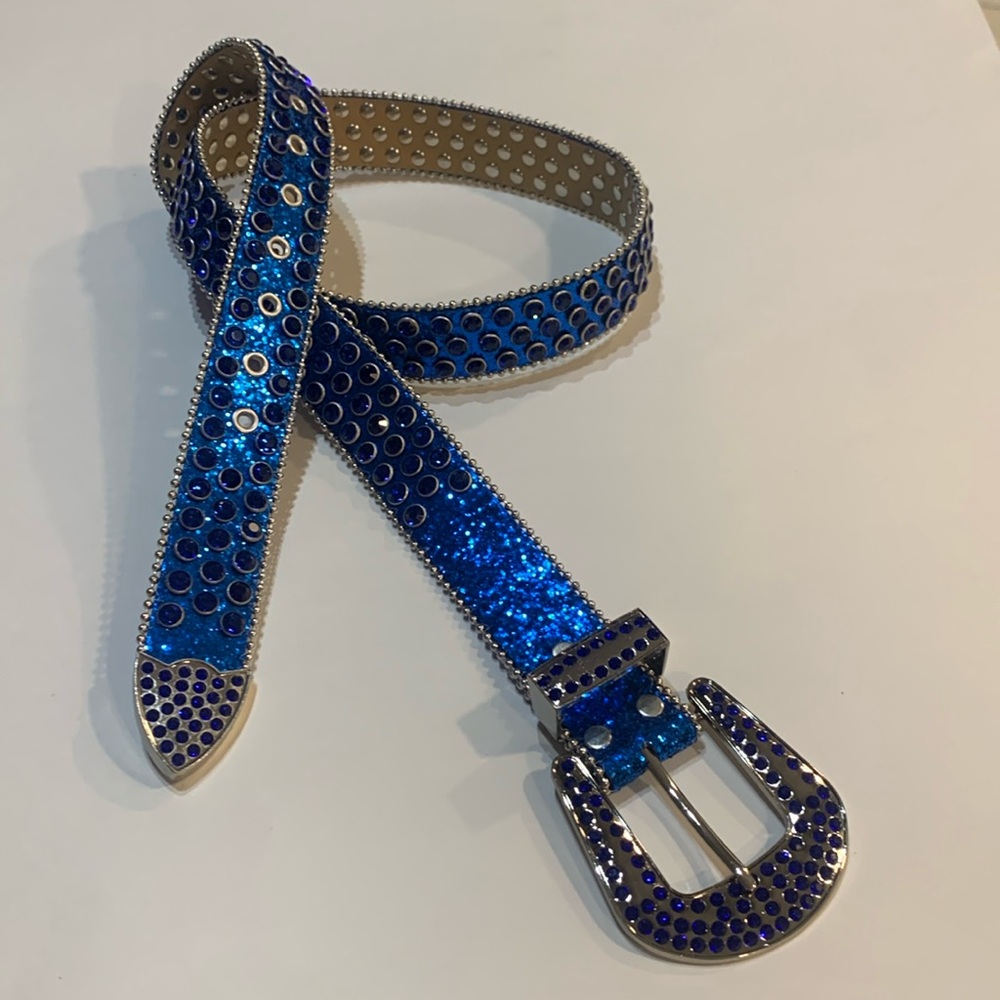 Blue Western Designer Belt
